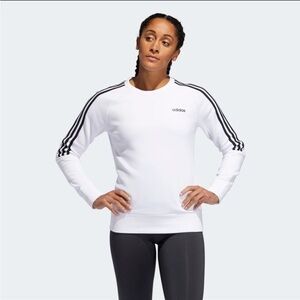 Adidas Classic White Crewneck with Black Accents